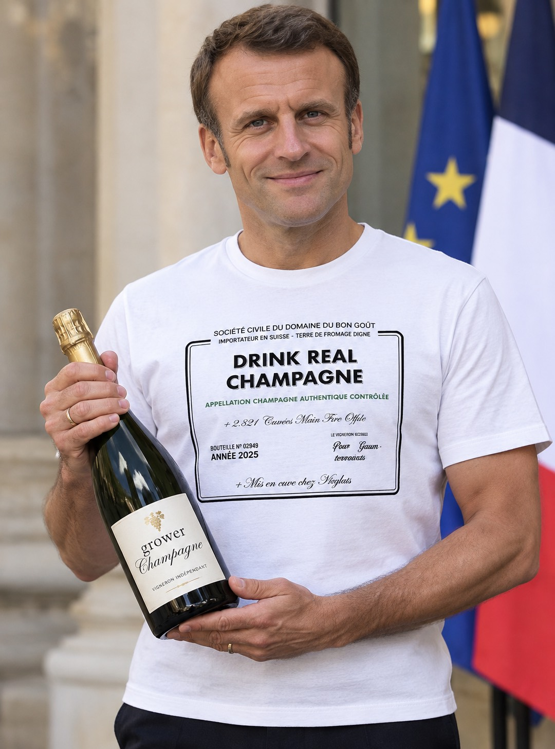 drink real champagne t-shirt